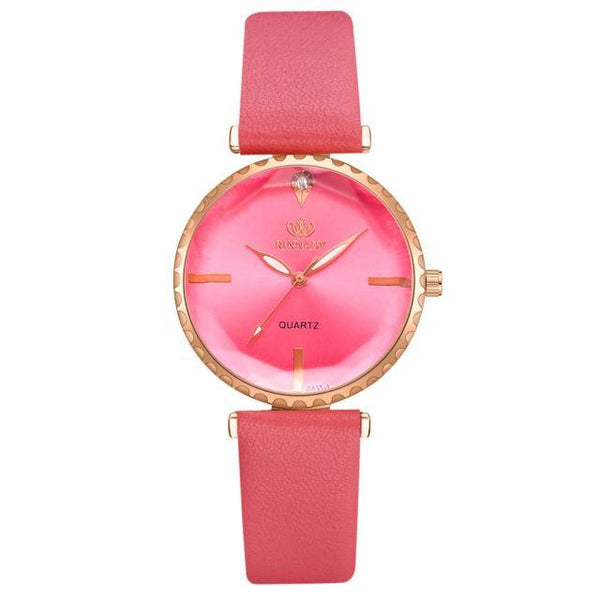 Elegant Style Fashion Womens Watch Luxury Leather Band Analog Quartz Wrist Watch Women Dress Leather Band Thin Minimalist Casual Simple Dress Analog Quartz Wristwatch