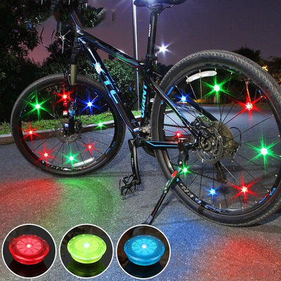 Mini Bicycle Light Colorful LED Bike Light Small Led Wheel Spoke Light Running Bike Spoke Lights Cycling Bike Wheel Lights For Bicycle Decorations Lights For Wheels