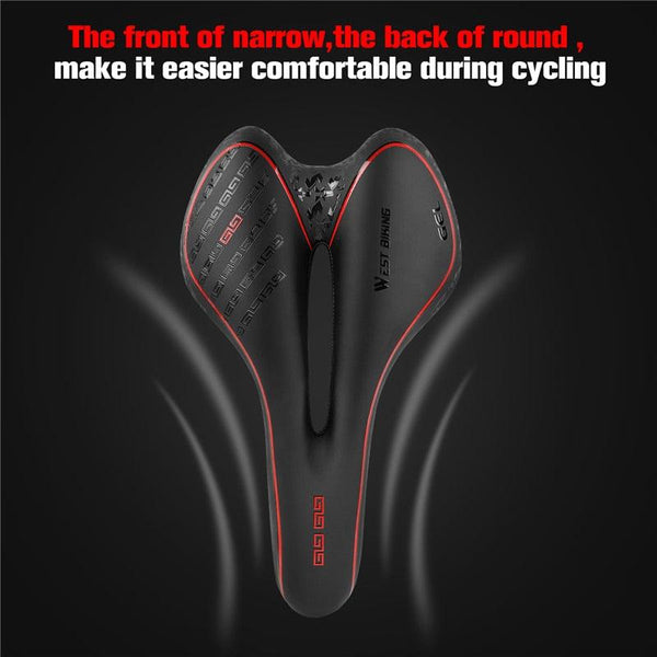 Bike Saddle Mountain Road Bike Seat PU Leather Gel Filled Cycling Cushion Comfortable Shockproof Bicycle Saddle Seat Cushion For Men Comfort Bike Saddle Anti-Slip Bicycle Saddle Waterproof Bicycle Seat For Mountain Bike Seat
