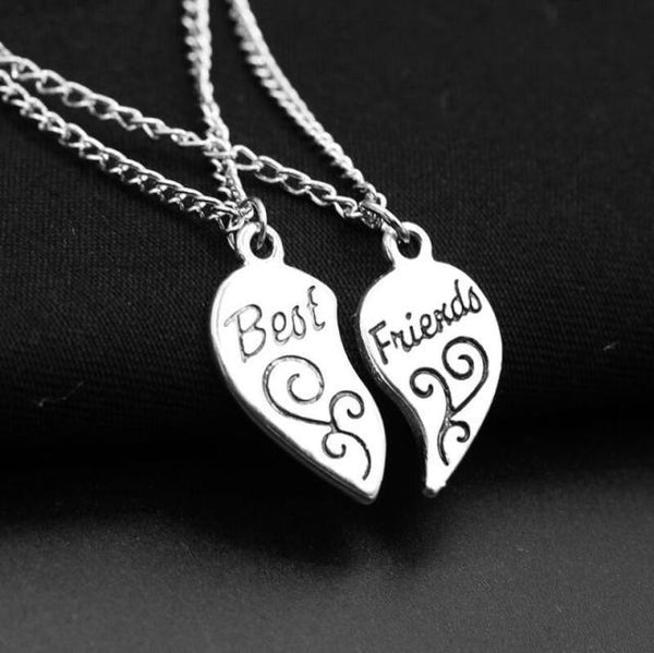2 Pcs/Set Fashion Best Friends Charm Bracelets For Women Girls Heart Friendship Forever Jewelry Bracelets For Women Cute Jewelry Love Sister Best Friend Charm Bracelet For Girls Best Gifts For Friends