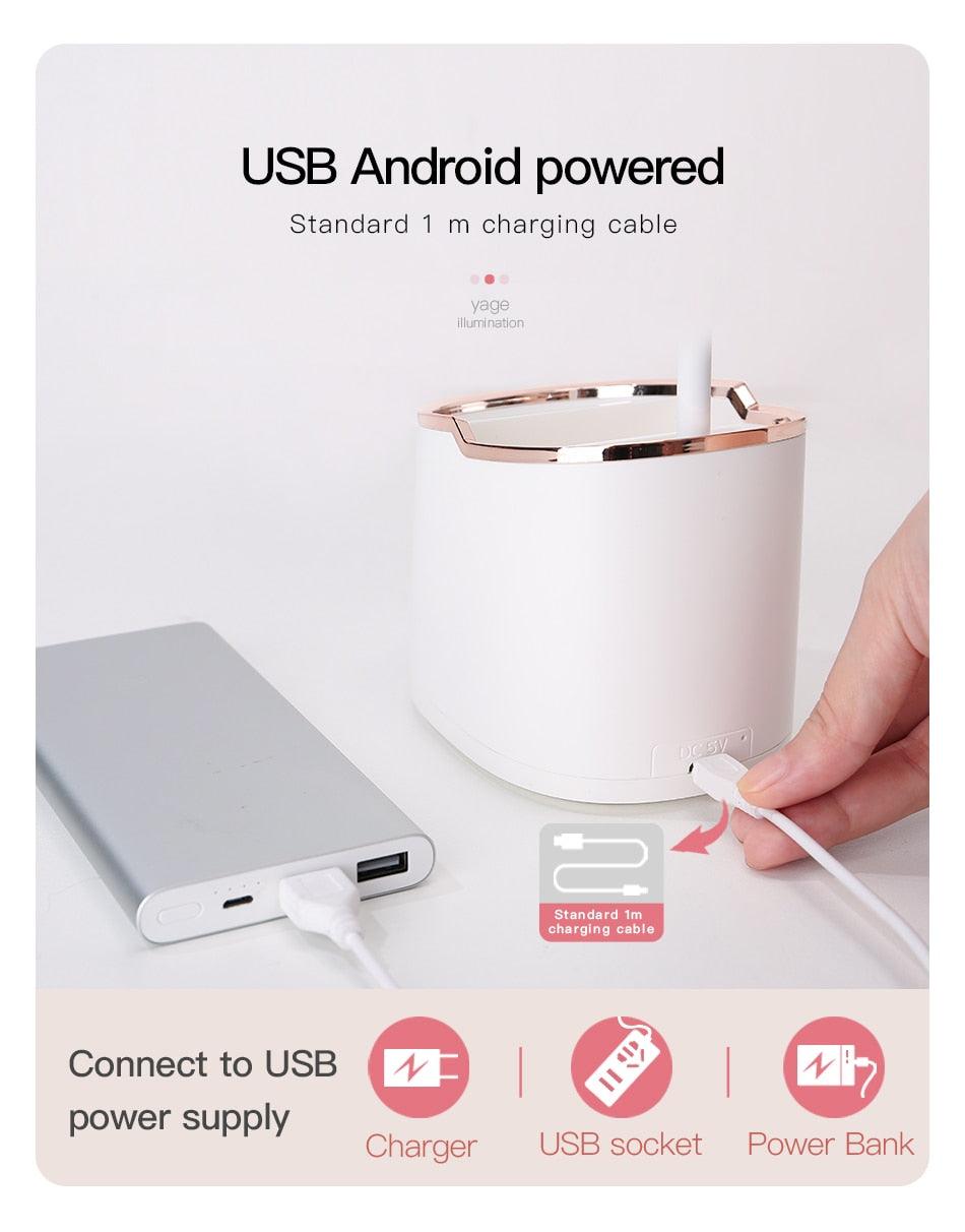 Rechargeable Table Lamp Storage Pen Holder Lamps Table 18 PCS LED Touch Table Lamp USB Hose Phone Stand Student Desk Lamp Decorative Table Lamp Cute Study Lamps for Bedroom Décor