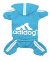 Adidog Pet Pet Four-Legged Hoodie XS-XXL - Light blue / 2XL (12.1lbs-15.4lbs)