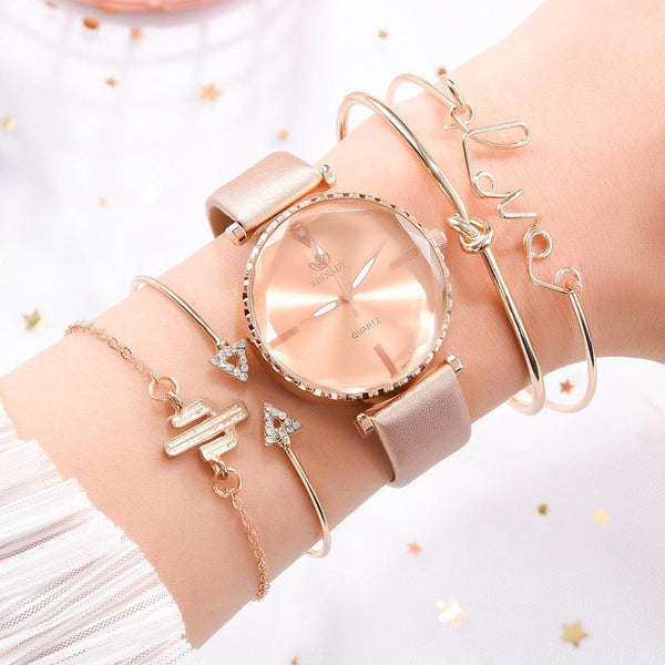 Elegant Style Fashion Womens Watch Luxury Leather Band Analog Quartz Wrist Watch Women Dress Leather Band Thin Minimalist Casual Simple Dress Analog Quartz Wristwatch
