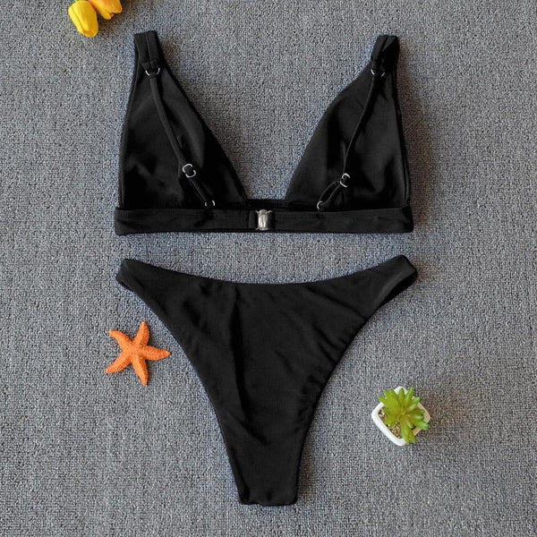 Women Charming Bikini Swimsuit Women Push Up Swimwear Two Piece Bikini Set Solid Color Bathing Suit Swim Suit Female Women Two Piece Bikini Swimsuit Halter Twist Front Bathing Suit Swimwear