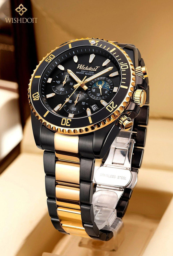 TREND New Men's Elegant Watch Waterproof And Scratch Resistant Stylish Stainless Steel Durable Wrist Watch