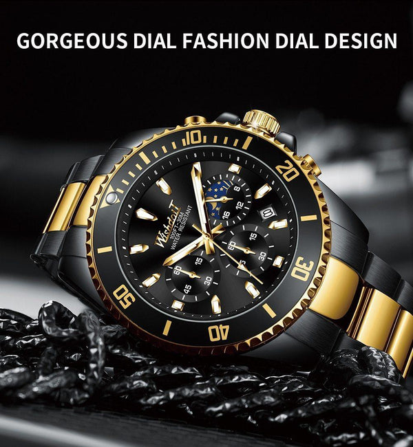 TREND New Men's Elegant Watch Waterproof And Scratch Resistant Stylish Stainless Steel Durable Wrist Watch