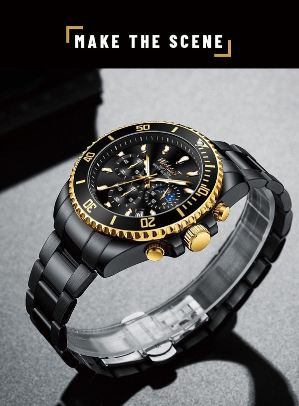 TREND New Men's Elegant Watch Waterproof And Scratch Resistant Stylish Stainless Steel Durable Wrist Watch