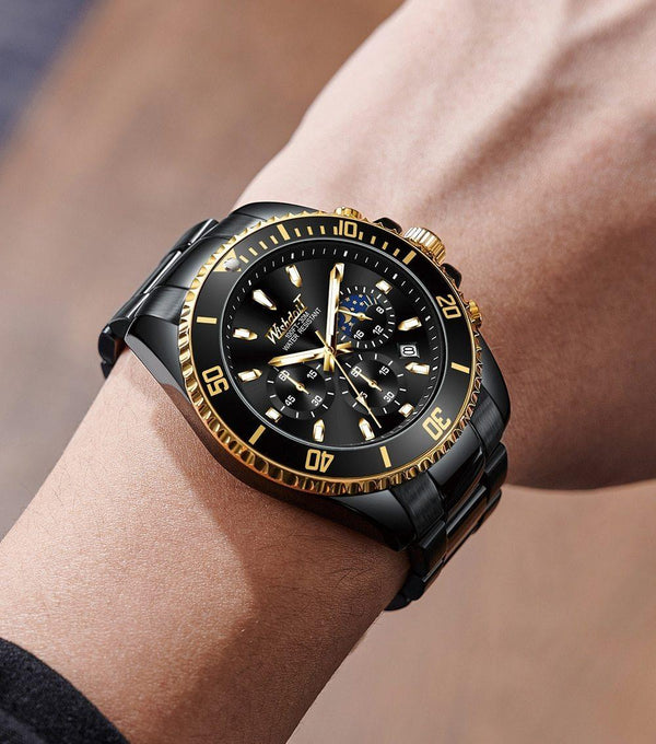TREND New Men's Elegant Watch Waterproof And Scratch Resistant Stylish Stainless Steel Durable Wrist Watch
