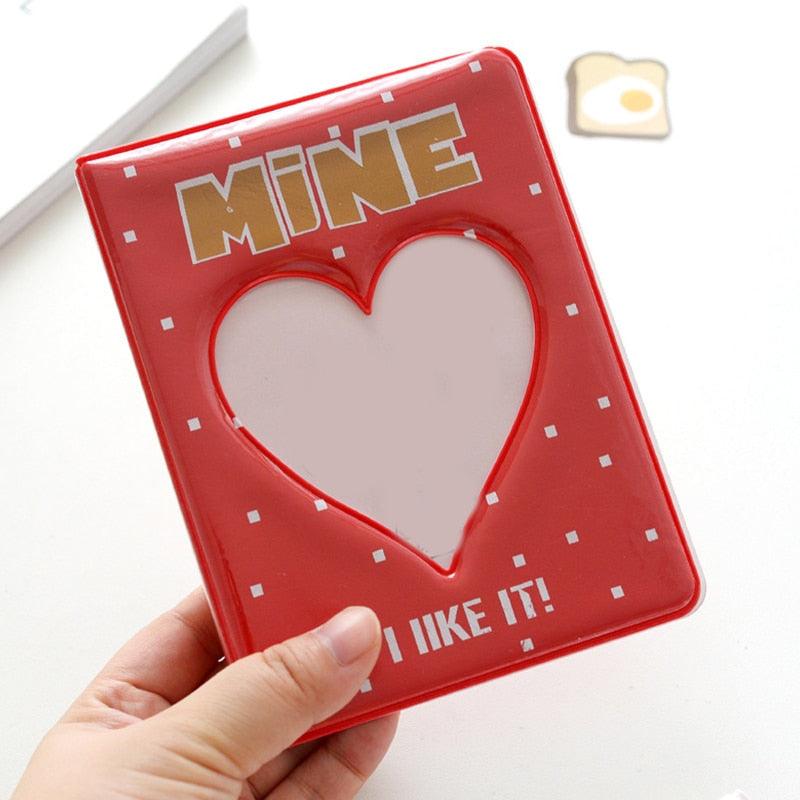 64 Pockets 3 Inches Photo Album Card Holder Receipt Storage Hollow Love Heart Photo Holder Business Card Bag Kpop Photocard Holder Book Polaroid Book Album Gifts For Valentines Day