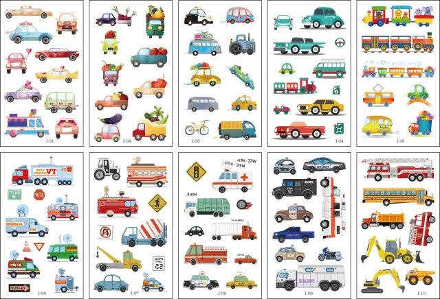 10pcs Dinosaur Sticker Temporary Tatoo Waterproof Colorful Elegant Children Tattoos