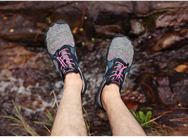 Summer Outdoor Mens Sports Water Shoes Non-Slip Beach Shoes Barefoot Upstream Shoes Quick-Dry Aqua Sock Barefoot For Beach Swim River Pool Lake Hiking Kayaking Surfing