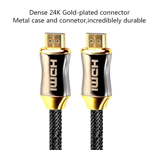 4K Display Port To HDMI Cable Adapter HDMI To HDMI Cable High Speed 2.0 Golden Plated Connection Cable Cord Compatible For UHD FHD