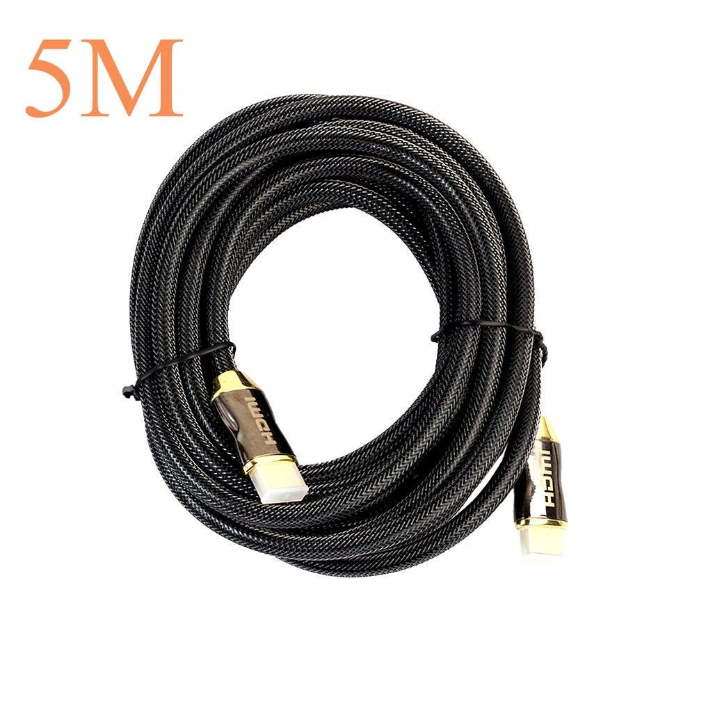 4K Display Port To HDMI Cable Adapter HDMI To HDMI Cable High Speed 2.0 Golden Plated Connection Cable Cord Compatible For UHD FHD