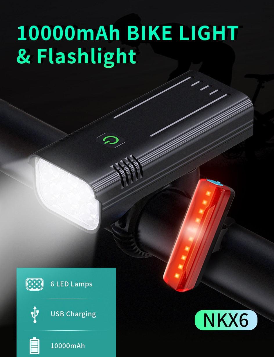 Bike Light Rainproof USB Rechargeable LED Bicycle Light Super Bright Flashlight Rechargeable Bicycle Light Bicycle Front Headlight LED Bike Headlight 3 Light Mode Fits All Bicycles Mountain Road