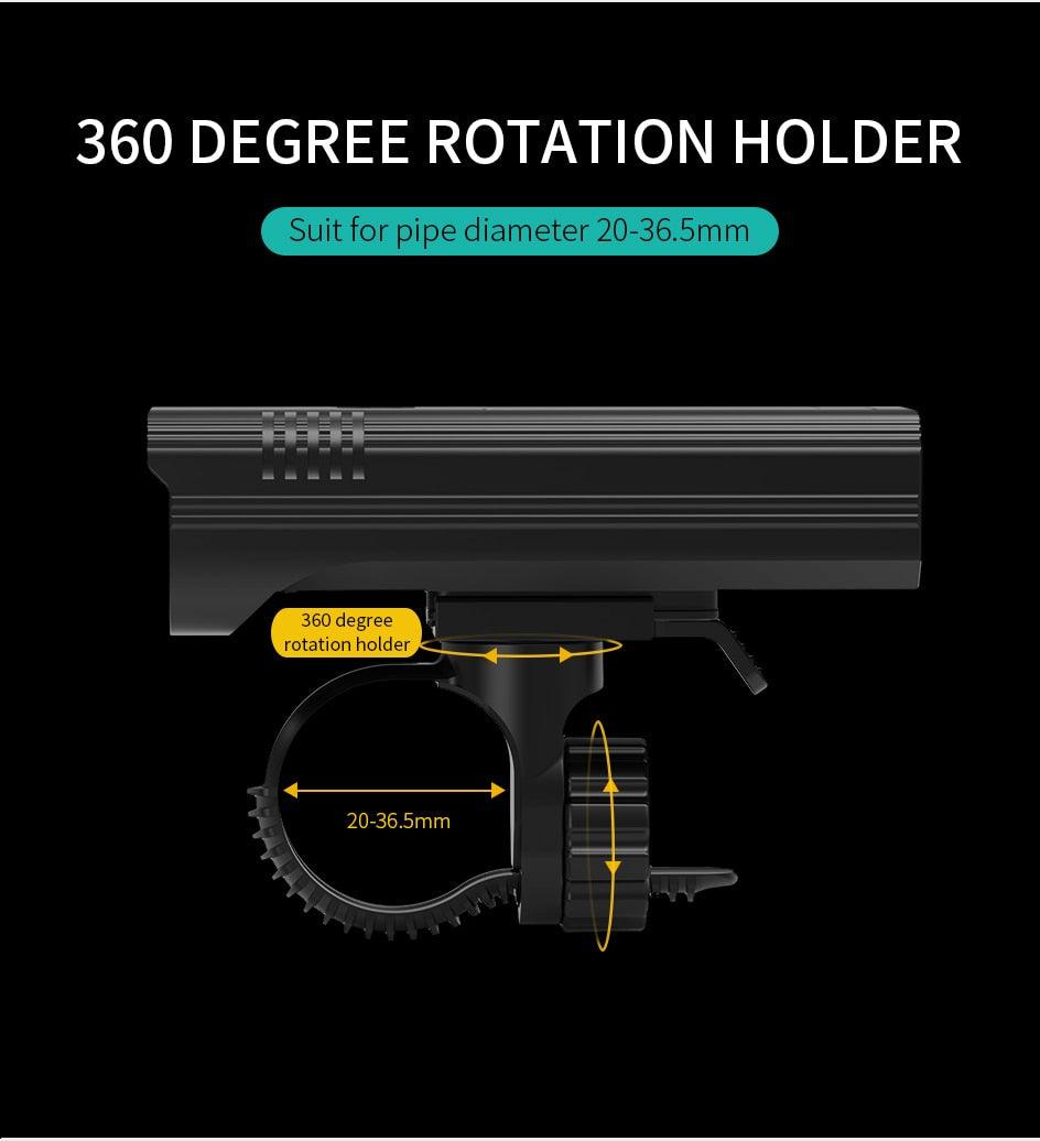 Bike Light Rainproof USB Rechargeable LED Bicycle Light Super Bright Flashlight Rechargeable Bicycle Light Bicycle Front Headlight LED Bike Headlight 3 Light Mode Fits All Bicycles Mountain Road