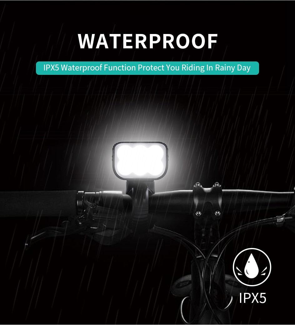 Bike Light Rainproof USB Rechargeable LED Bicycle Light Super Bright Flashlight Rechargeable Bicycle Light Bicycle Front Headlight LED Bike Headlight 3 Light Mode Fits All Bicycles Mountain Road