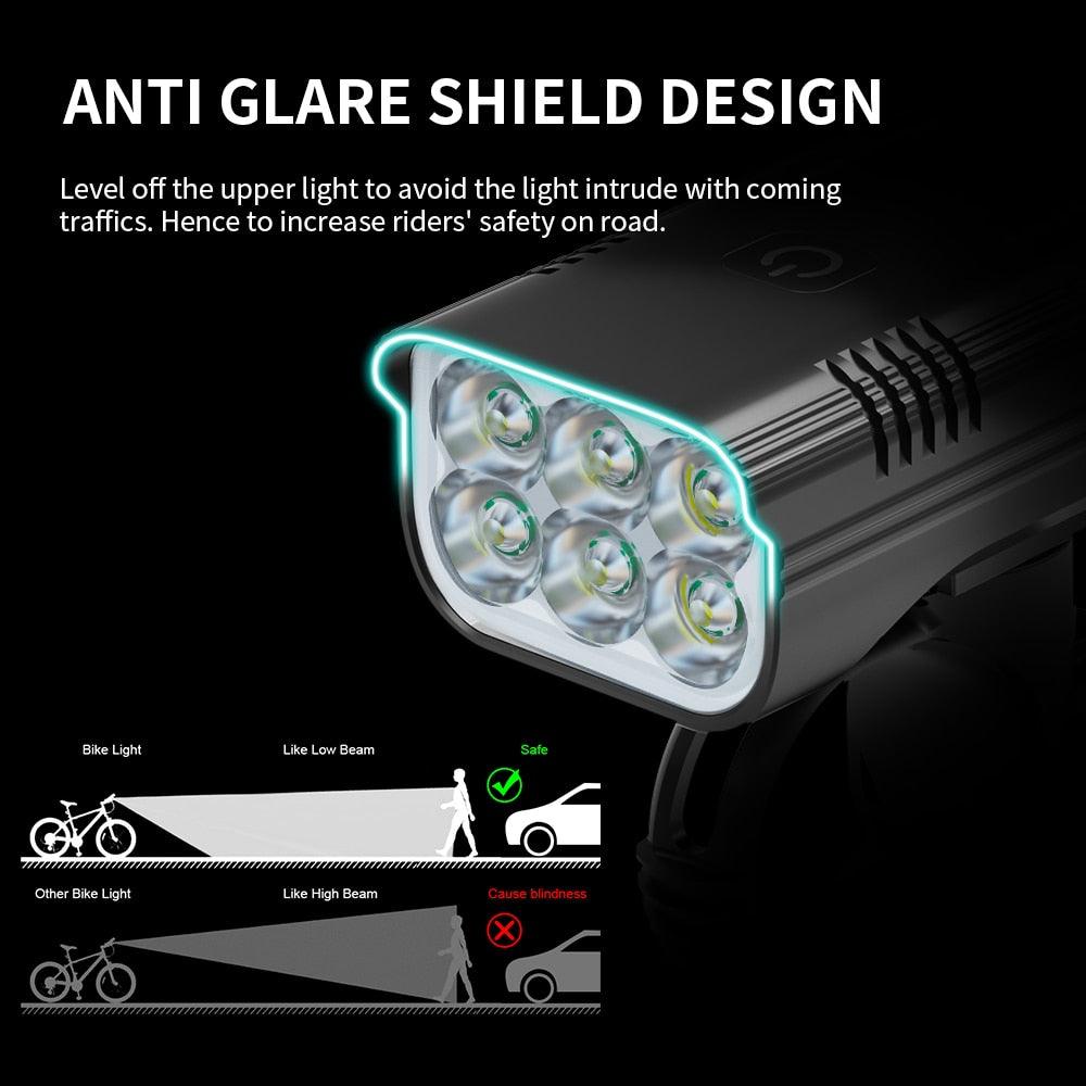 Bike Light Rainproof USB Rechargeable LED Bicycle Light Super Bright Flashlight Rechargeable Bicycle Light Bicycle Front Headlight LED Bike Headlight 3 Light Mode Fits All Bicycles Mountain Road
