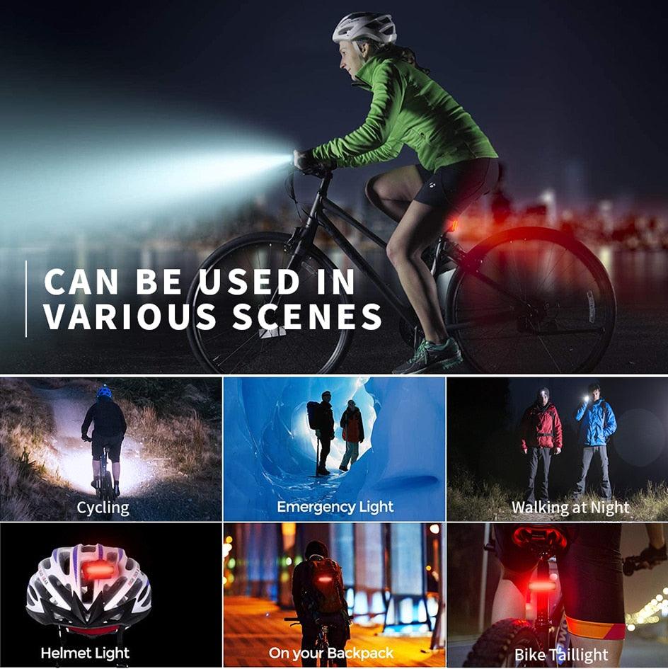 Bike Light Rainproof USB Rechargeable LED Bicycle Light Super Bright Flashlight Rechargeable Bicycle Light Bicycle Front Headlight LED Bike Headlight 3 Light Mode Fits All Bicycles Mountain Road