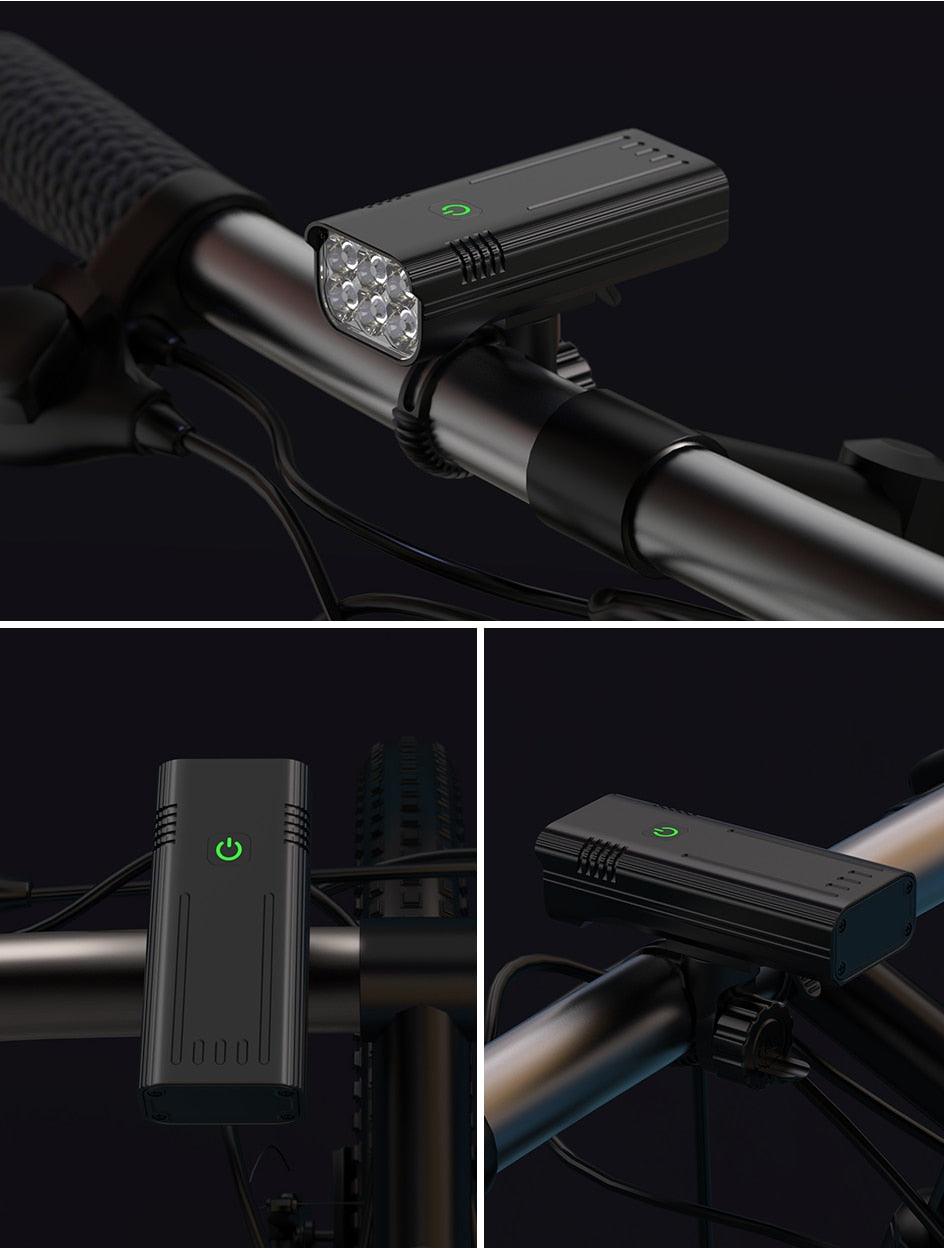 Bike Light Rainproof USB Rechargeable LED Bicycle Light Super Bright Flashlight Rechargeable Bicycle Light Bicycle Front Headlight LED Bike Headlight 3 Light Mode Fits All Bicycles Mountain Road