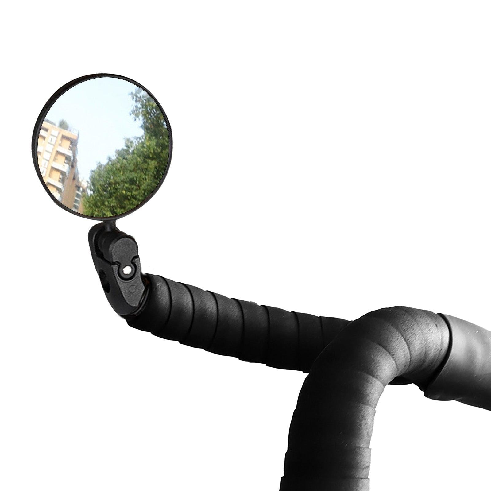 Adjustable 360 Rotation Bike Rearview Mirror Safety Cycling Wide Angle Rear View Bicycle Handlebar Mirrors For 18-22MM Grips Bike Mirror Bicycle Handlebar Rearview Mirrors HD Safety Rear View Mirror Convex Mirror With 360˚Adjustable