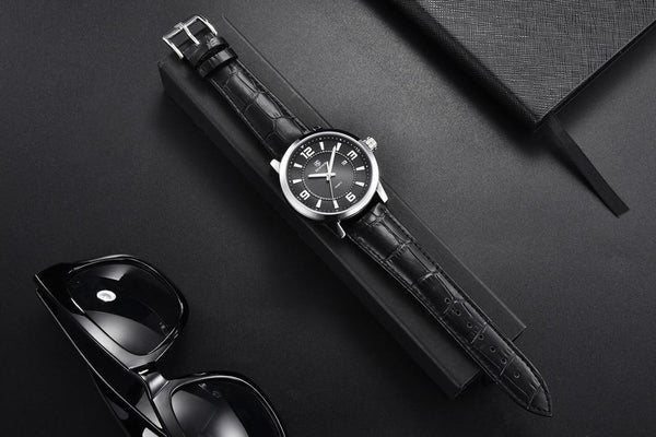 Sports Luxury Watches For Men Quartz Blue Watch Fashion Leather Strap Casual Mens Wrist Watch
