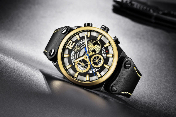 Business Mens Fashion Watches Quartz Silicone Sport Multifunction Watch Men Luxury Waterproof Luminous Hands