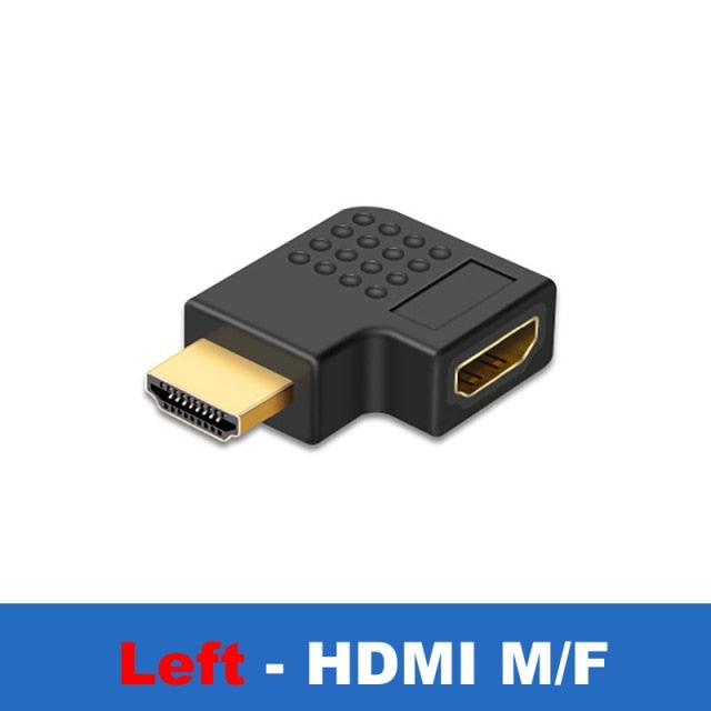 Connector Adapter HDMI Compatible Cable 90 Corner Angle Left Right Up Down Male Female Extender To HDMI Extension 90 Degree Male To Female HDMI Adapter