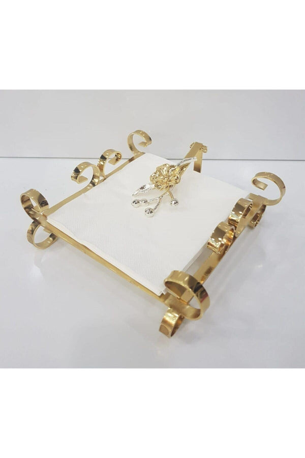 Metallic Gold Napkin Holder