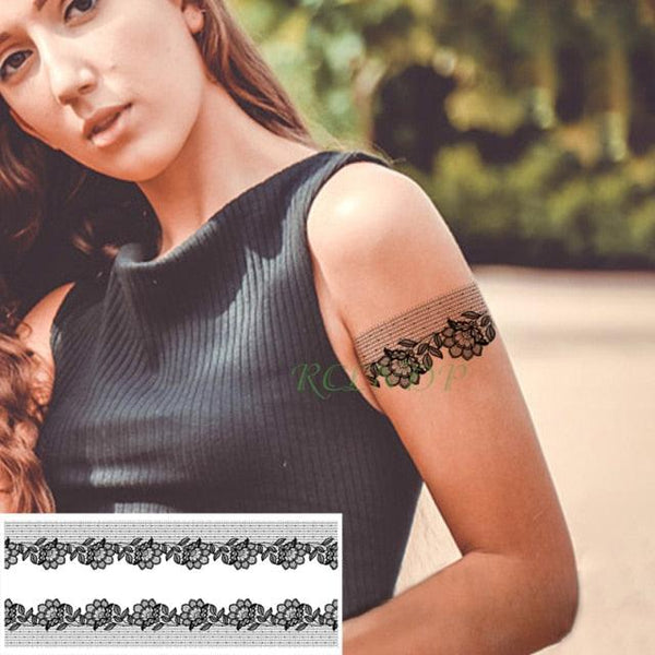 57 Sheets Temporary Tattoo Stickers Set Waterproof Temporary Tattoo Waist Arm Modern Stylish Big Black Tattoos For Womens Mens