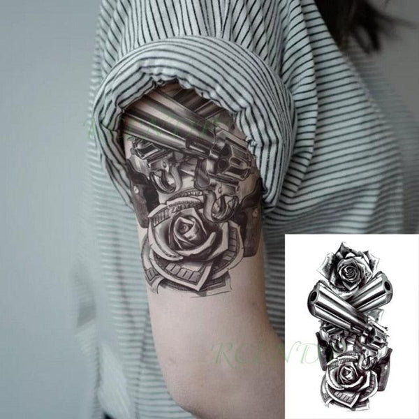 57 Sheets Temporary Tattoo Stickers Set Waterproof Temporary Tattoo Waist Arm Modern Stylish Big Black Tattoos For Womens Mens