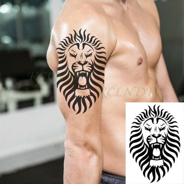 57 Sheets Temporary Tattoo Stickers Set Waterproof Temporary Tattoo Waist Arm Modern Stylish Big Black Tattoos For Womens Mens