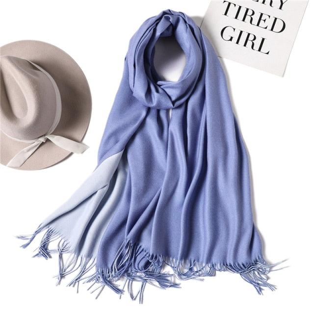 Fashion Winter Solid Soft Scarf Cashmere Lightweight Scarves Shawls Cashmere Escharpe Scarfs Lightweight Shawls Hijabs Shawls Escharpe Elegant Wrap Blanket Bandana Tassel For Lady