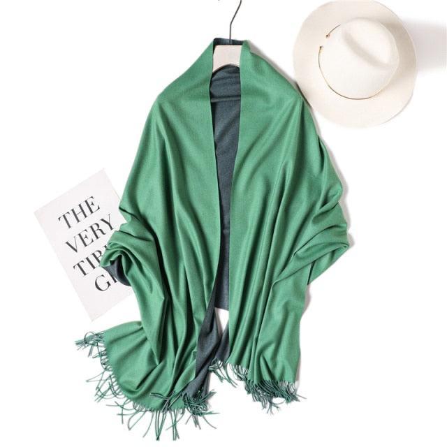 Fashion Winter Solid Soft Scarf Cashmere Lightweight Scarves Shawls Cashmere Escharpe Scarfs Lightweight Shawls Hijabs Shawls Escharpe Elegant Wrap Blanket Bandana Tassel For Lady