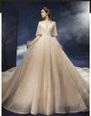 New Shiny Wedding Dress Luxury Beading Lace EDL458 - Floor-Length / 16