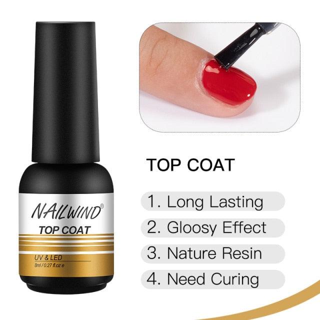 New Womens Fashion Gel Nail Polish UV LED Semi Permanent Matt Glossy Effect Luxury Manicure Design