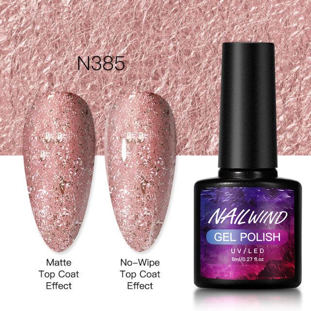 New Womens Fashion Gel Nail Polish UV LED Semi Permanent Matt Glossy Effect Luxury Manicure Design