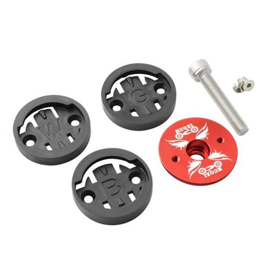 Bike Computer Mount Stem Top Cap Stopwatch Bracket Road Bicycle Speedometer Fixed Holder Base Universal Aluminum Riding Mobile Holder Connect Quickly System MTB Road Bicycle Handlebar