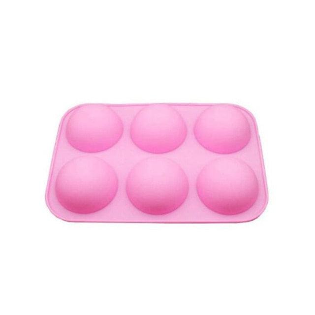 Half Sphere Silicone Soap Molds Bakeware Cake Decorating Tools Pudding Jelly Chocolate Fondant Mould Ball Biscuit Baking Mould 6 Holes Silicone Mold Half Ball Sphere For Making Chocolate Cake Jelly Pudding Handmade Soap