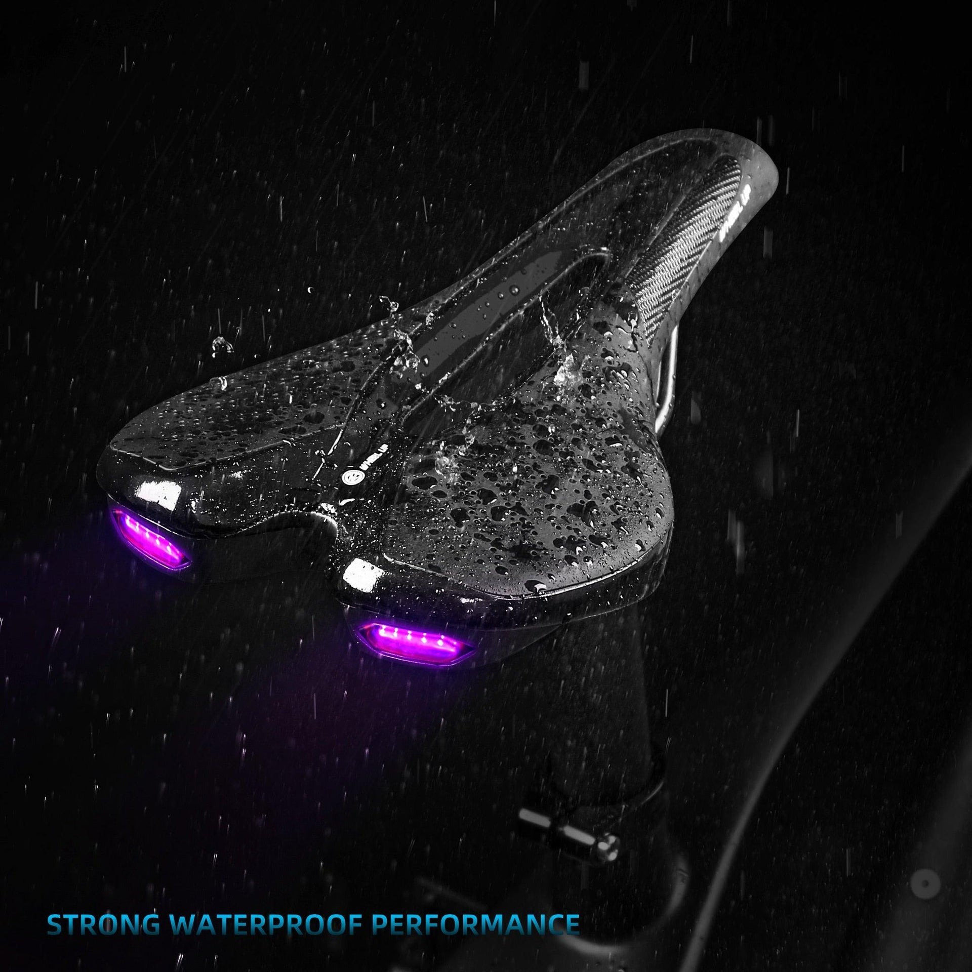 Road Bike Saddle Bicycle Seat With Warning Taillight USB Charging Mountain Cycling Racing PU Breathable Soft Seat Cushion Comfortable Bicycle Seat With Central Relief Zone Ergonomics Design Exercise Bike Seat