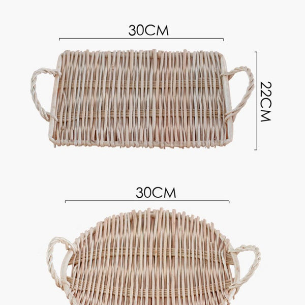 Slate Wicker Rattan Tray