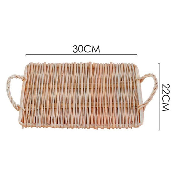 Slate Wicker Rattan Tray