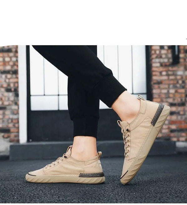 Canvas Men's Comfortable All-match Sneakers Breathable Cloth Casual Sports Flats Men Lightweight Outdoor Walking Sneakers Modern Design