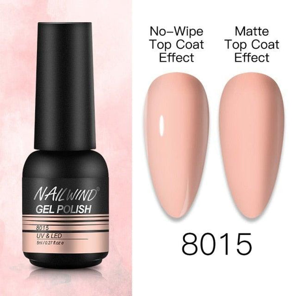 NEW TREND Modern fashion Red Gel Nail Polish For Nails  Permanent UV LED 8ml Matte Glossy High Quality Fashion Design For Women and Ladies