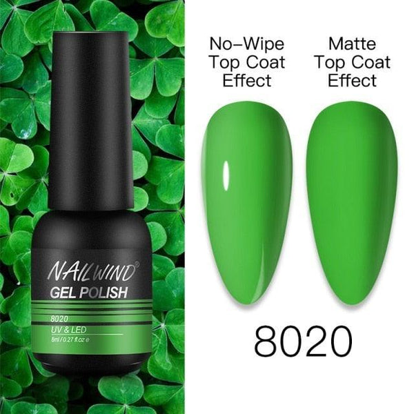 NEW TREND Modern fashion Red Gel Nail Polish For Nails  Permanent UV LED 8ml Matte Glossy High Quality Fashion Design For Women and Ladies