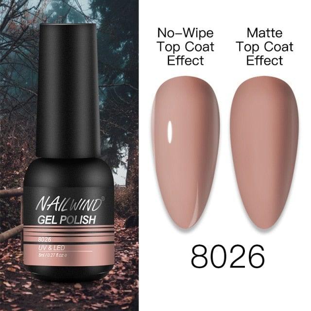 NEW TREND Modern fashion Red Gel Nail Polish For Nails  Permanent UV LED 8ml Matte Glossy High Quality Fashion Design For Women and Ladies