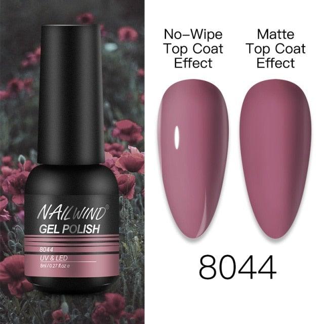 NEW TREND Modern fashion Red Gel Nail Polish For Nails  Permanent UV LED 8ml Matte Glossy High Quality Fashion Design For Women and Ladies