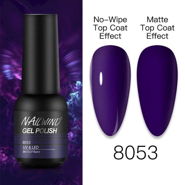 NEW TREND Modern fashion Red Gel Nail Polish For Nails  Permanent UV LED 8ml Matte Glossy High Quality Fashion Design For Women and Ladies