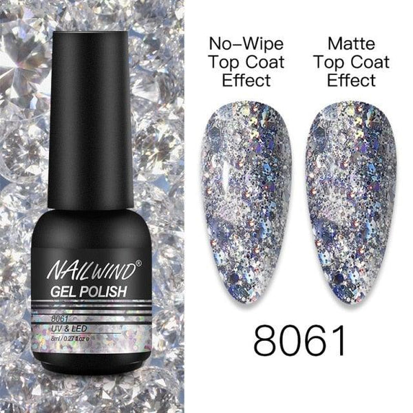 NEW TREND Modern fashion Red Gel Nail Polish For Nails  Permanent UV LED 8ml Matte Glossy High Quality Fashion Design For Women and Ladies