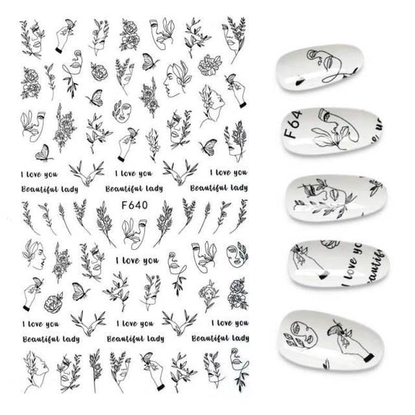 3D Nail Stickers Leaves Butterfly Panda Love Heart Design Stickers For Nails Manicure Foil Nail Art Decor  Girls Manicure Decoration Nail Art Supplies 3D Self-Adhesive Nail Decals Designer Nail Stickers for Acrylic Nails