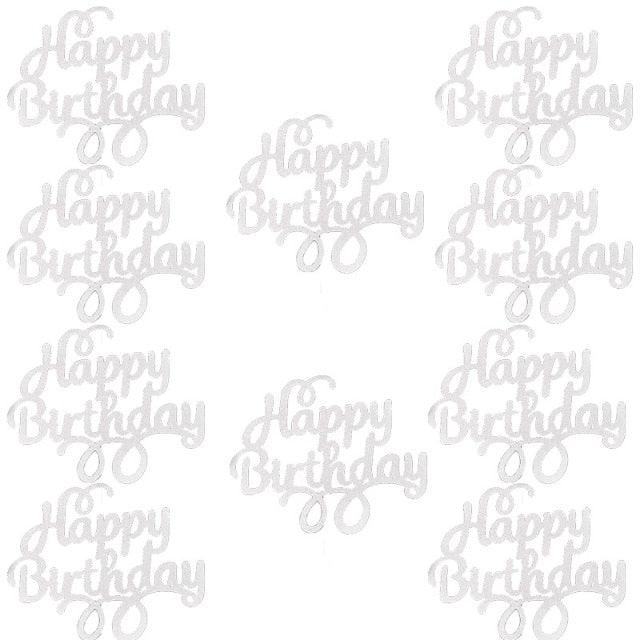 10pcs Glitter Happy Birthday Cake Topper Happy Birthday Cake Topper Happy Birthday Cupcake Topper Glitter Gold Decoration Bling Sparkle Decoration Sign Happy Birthday Cake Topper Girl Birthday Dessert Decor